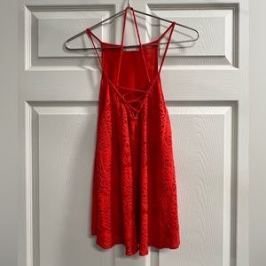 Altar’d State Red Lace Tank Top - Size Large - EUC